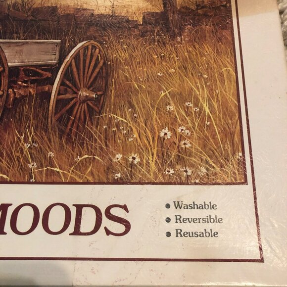 Country Moods Placemats & Coasters Set Washable & Reversible VTG - Picture 3 of 9